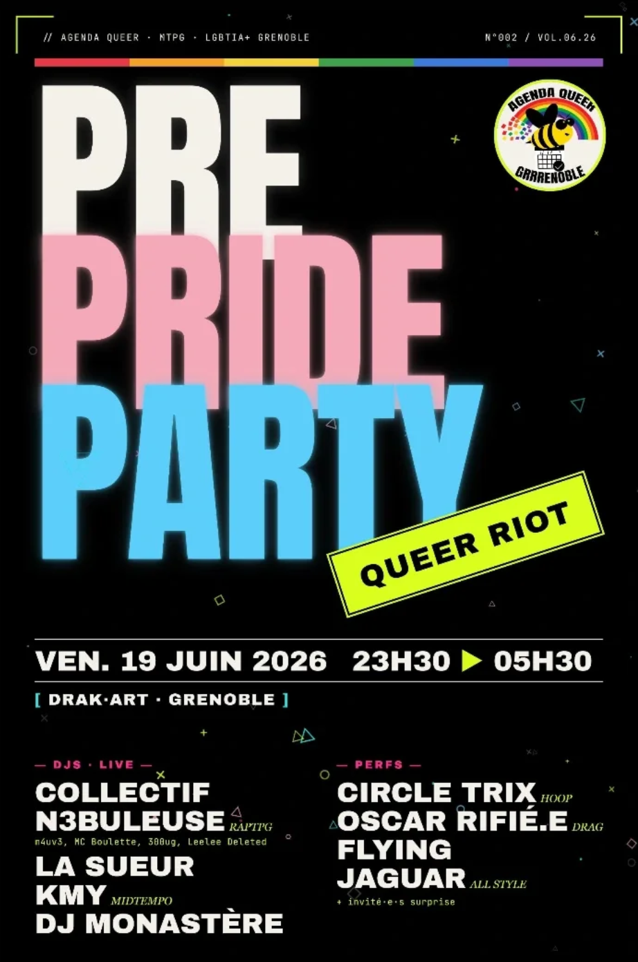 affiche pre pride party